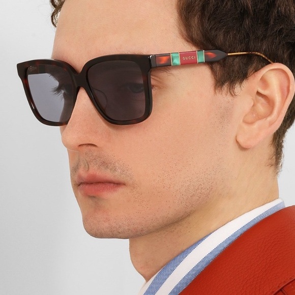 NEW GUCCI UNISEX CAT EYE SUNGLASSES GUCCI BROWN RED GUCCI SUNGLASSES - Picture 4 of 6